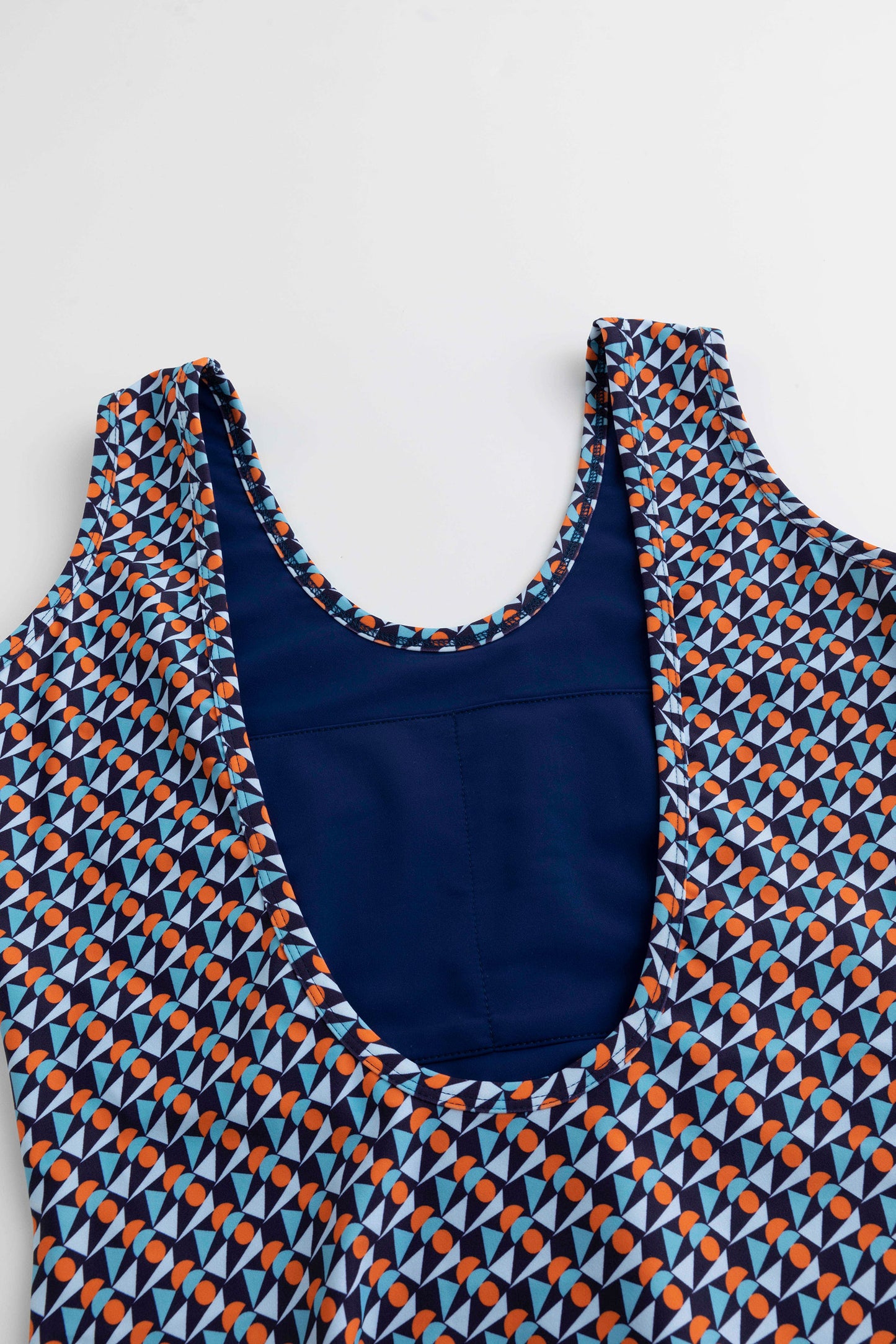 Full-print checkered swimsuit