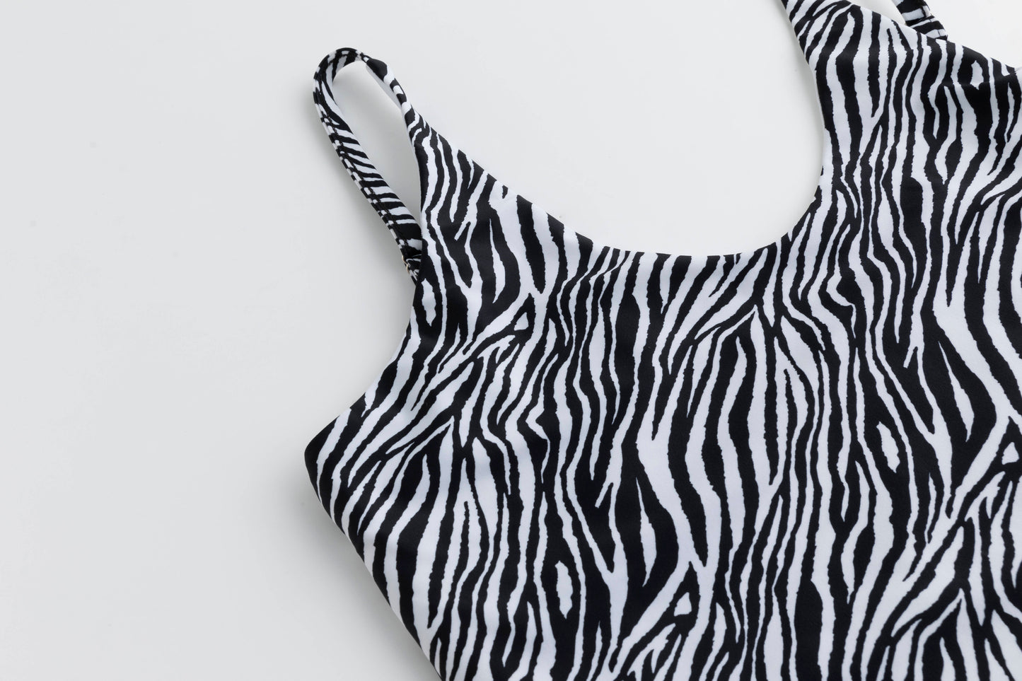 Black leopard print swimsuit