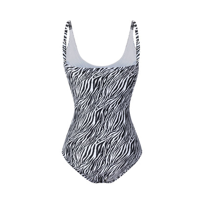 Black leopard print swimsuit