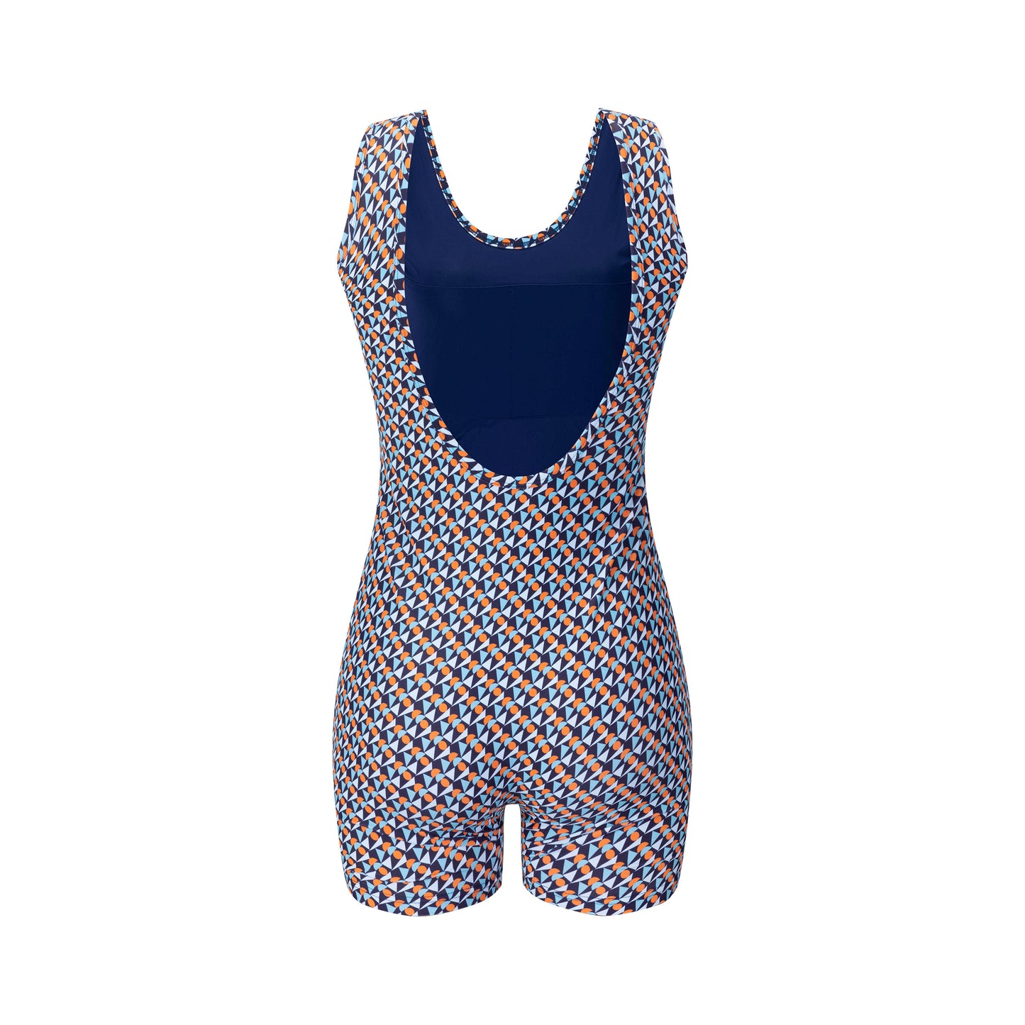Full-print checkered swimsuit