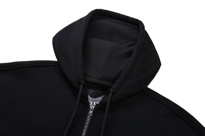 Hooded sweatshirt jacket