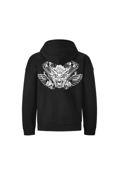 Hooded sweatshirt jacket